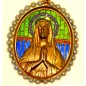 Médaille religieuse perle fines et diamants