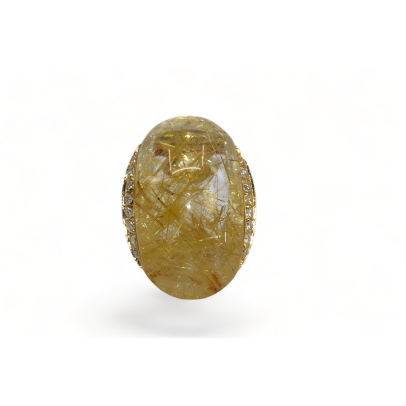 Quartz discount rutile bague