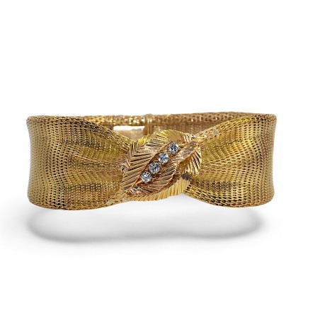 Bracelet Ruban Or et Diamants 1960
