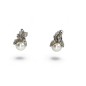 Boucles d'Oreilles Perles et Diamants