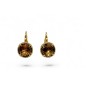 Boucles d'Oreilles Citrines et Diamants