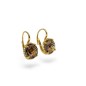 Boucles d'Oreilles Citrines et Diamants