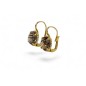 Boucles d'Oreilles Citrines et Diamants