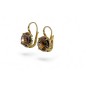 Boucles d'Oreilles Citrines et Diamants