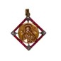 Médaille religieuse or , rubis et diamants