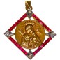 Médaille religieuse or , rubis et diamants