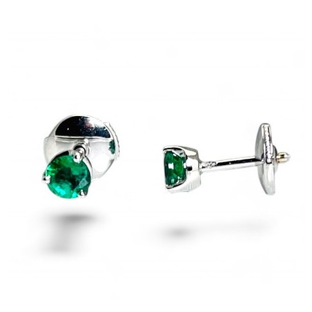 Boucles d'Oreilles Emeraudes