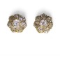 Clous d'oreilles marguerite diamants 1905-1910