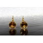 Boucles d'Oreilles Citrines et Diamants