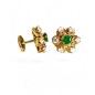 Boucles d'Oreilles Diamants Et Emeraudes 1950"