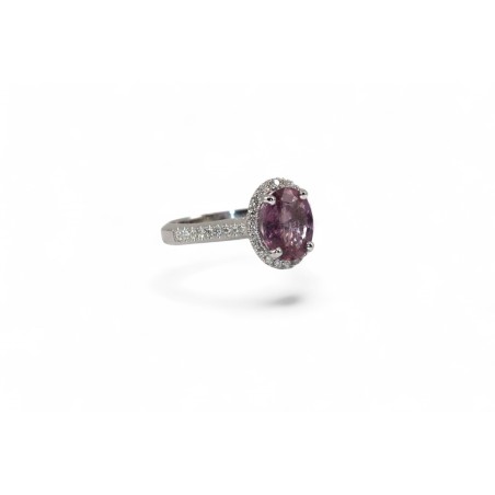 Bague Saphir Rose et Diamants