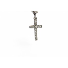 Chaine Mini Pendentif Croix Diamants