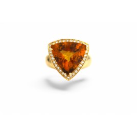 Bague Citrine et Diamants