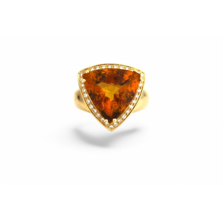 Bague Citrine et Diamants