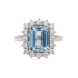 Bague Aigue-Marine et Diamants