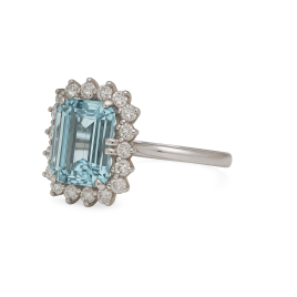 Bague Aigue-Marine et Diamants