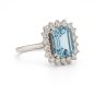 Bague Aigue-Marine et Diamants