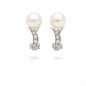 Boucles d'Oreilles Perles et Diamants