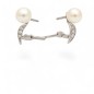 Boucles d'Oreilles Perles et Diamants