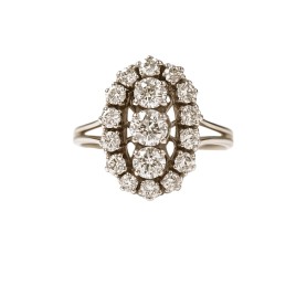 Bague Marquise Diamants 1950-1960