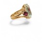 Bague Aigue-Marine Tourmaline et Diamants
