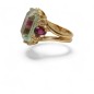 Bague Aigue-Marine Tourmaline et Diamants