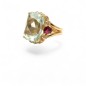 Bague Aigue-Marine Tourmaline et Diamants