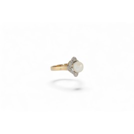 Bague Perle et Diamants
