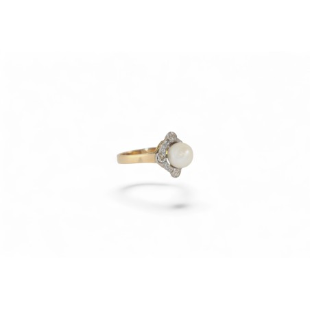 Bague Perle et Diamants