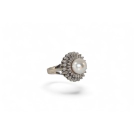 Bague Perle et Diamants