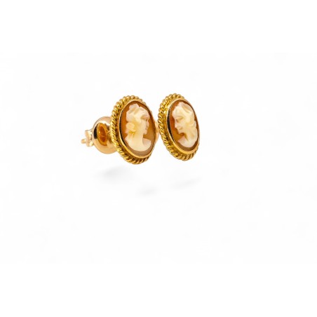 Boucles d'Oreilles Camée Coquillage.