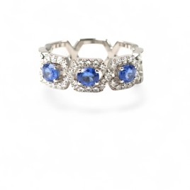 Bague Saphirs Chaîne d’Éternité