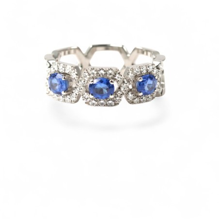 Bague Saphirs Chaîne d’Éternité
