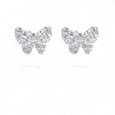 Boucles d'Oreilles Papillon de Diamant