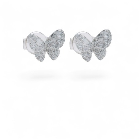 Boucles d'Oreilles Papillon de Diamant