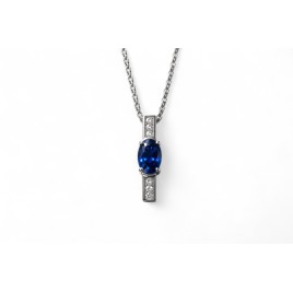 Chaine Pendentif Ligne Bleue