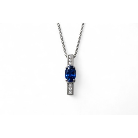 Chaine Pendentif Ligne Bleue