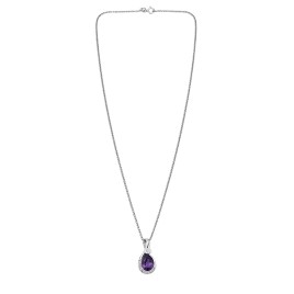 Chaine Pendentif Goutte d’Améthyste