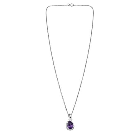 Chaine Pendentif Goutte d’Améthyste
