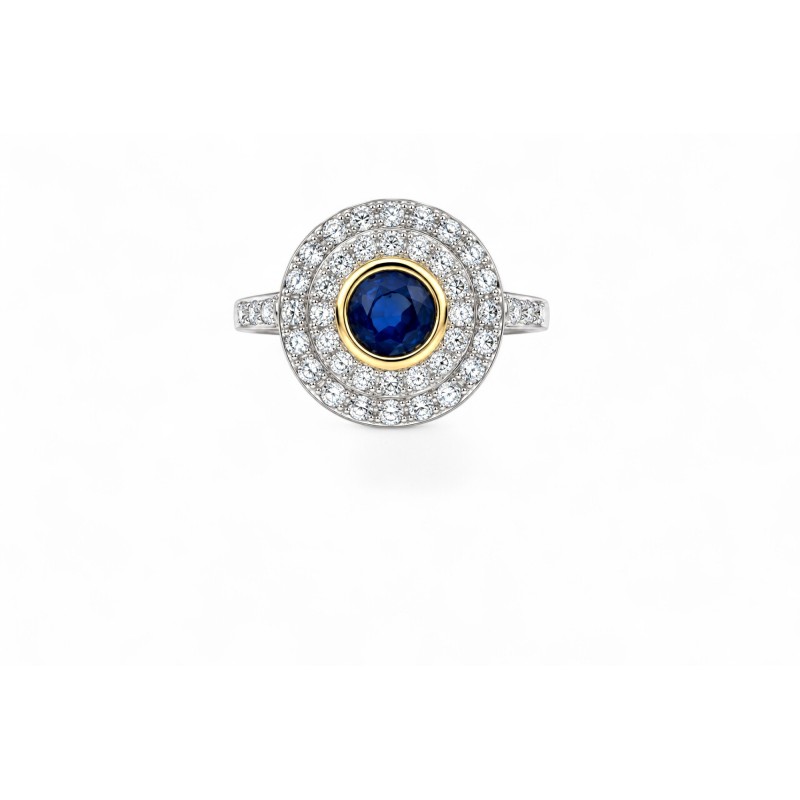 Bague Art -Déco Saphir ÉCLIPSE