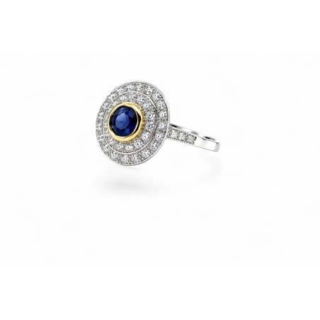 Bague Art -Déco Saphir ÉCLIPSE