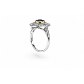 Bague Art -Déco Saphir ÉCLIPSE