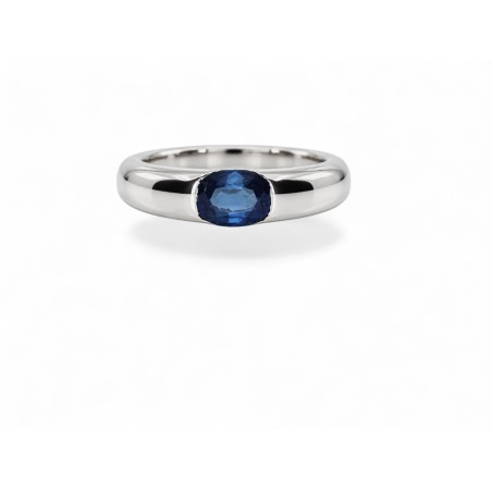 Bague Saphir Éclipse Bleue