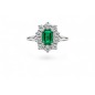 L'Émeraude Impériale – Bague Marguerite Diamants & Émeraude