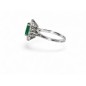 L'Émeraude Impériale – Bague Marguerite Diamants & Émeraude