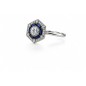 L'Heure Bleue – Bague Art Déco Saphirs Calibrés & Diamants