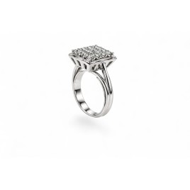 L'Éclat de Minuit – Bague Pavée de Diamants en Or Blanc