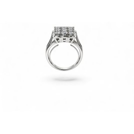 L'Éclat de Minuit – Bague Pavée de Diamants en Or Blanc