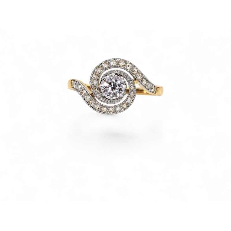 La Valse Éternelle – Bague Tourbillon Diamants Belle Époque 1905-1910