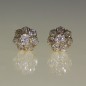 Clous d'oreilles marguerite diamants 1905-1910
